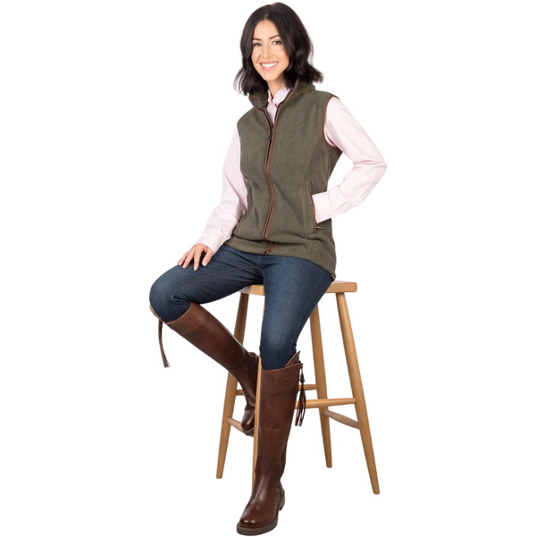 2025 Rydale Womens Huggate Fleece Waistcoat 406111 - Khaki